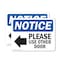 Signmission Please Use Other Door Sign With Symbol, 10 in W x Rectangle, Vinyl Decal OS-2PACK-NS-D-710-L-16362 - alternate 1